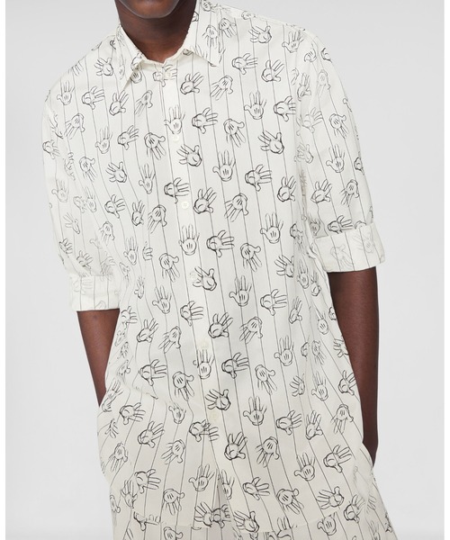 STELLA McCARTNEY（ステラマッカートニー）の「Fantasia Mickey Hands Print Shirt / ディズニーファンタジア ミッキーハンズプリントシャツ（シャツ/ブラウス・レディース・ホワイト・M/XXS）」の6枚目の写真