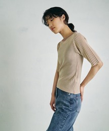 4youstory | 【4youstory】5分袖リブニットトップス(Tシャツ/カットソー)