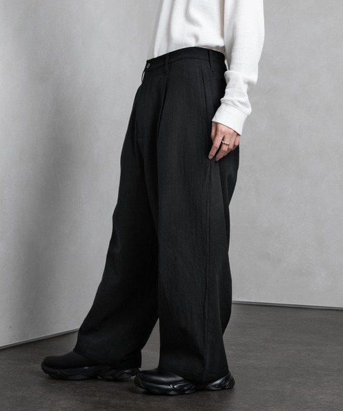 Adoon plain（アドーンプレーン）の「【Adoon plain】リネンライクセットアップ（セットアップ・メンズ・ブラック/グリーン/アイボリー・MEDIUM/LARGE）」の21枚目の写真