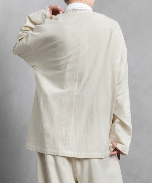 Adoon plain（アドーンプレーン）の「【Adoon plain】リネンライクセットアップ（セットアップ・メンズ・ブラック/グリーン/アイボリー・MEDIUM/LARGE）」の10枚目の写真