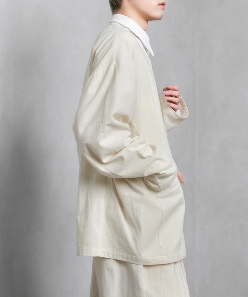 Adoon plain（アドーンプレーン）の「【Adoon plain】リネンライクセットアップ（セットアップ・メンズ・ブラック/グリーン/アイボリー・MEDIUM/LARGE）」の9枚目の写真