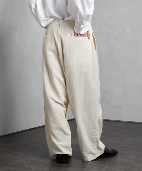 Adoon plain（アドーンプレーン）の「【Adoon plain】リネンライクセットアップ（セットアップ・メンズ・ブラック/グリーン/アイボリー・MEDIUM/LARGE）」の13枚目の写真