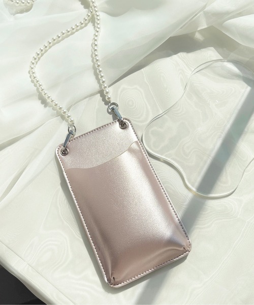 apres jour（アプレジュール）の「パールショルダースマホケース【ZOZOTOWN限定アイテム】（スマホグッズ・レディース・ブラック/ピンク系その他/アイボリー/ライトブルー・ﾌﾘ-）」の14枚目の写真