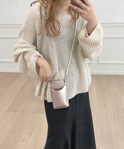 apres jour（アプレジュール）の「パールショルダースマホケース【ZOZOTOWN限定アイテム】（スマホグッズ・レディース・ブラック/ピンク系その他/アイボリー/ライトブルー・ﾌﾘ-）」の11枚目の写真