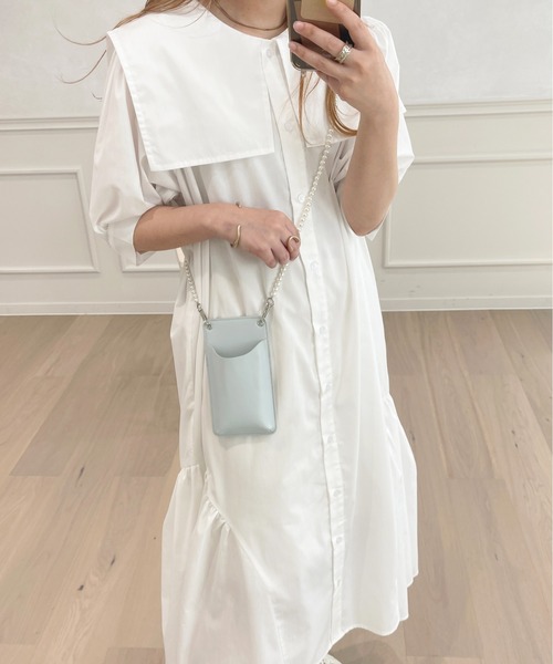 apres jour（アプレジュール）の「パールショルダースマホケース【ZOZOTOWN限定アイテム】（スマホグッズ・レディース・ブラック/ピンク系その他/アイボリー/ライトブルー・ﾌﾘ-）」の8枚目の写真