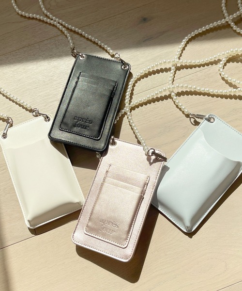 apres jour（アプレジュール）の「パールショルダースマホケース【ZOZOTOWN限定アイテム】（スマホグッズ・レディース・ブラック/ピンク系その他/アイボリー/ライトブルー・ﾌﾘ-）」の18枚目の写真