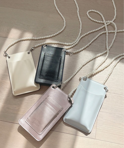 apres jour（アプレジュール）の「パールショルダースマホケース【ZOZOTOWN限定アイテム】（スマホグッズ・レディース・ブラック/ピンク系その他/アイボリー/ライトブルー・ﾌﾘ-）」の19枚目の写真