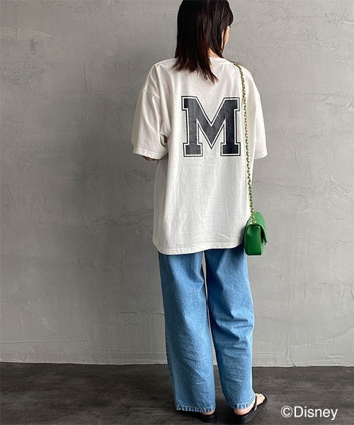 JEANS FACTORY （ジーンズファクトリー）の「[DISNEY/ディズニー] 別注 アーチロゴプリントTシャツ/ミッキーマウス（Tシャツ/カットソー・レディース・ブラック/ホワイト・L/XL/M）」の10枚目の写真
