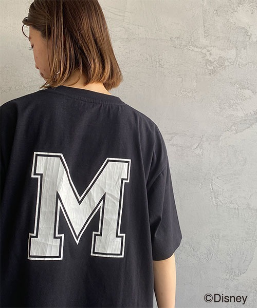JEANS FACTORY （ジーンズファクトリー）の「[DISNEY/ディズニー] 別注 アーチロゴプリントTシャツ/ミッキーマウス（Tシャツ/カットソー・レディース・ブラック/ホワイト・L/XL/M）」の3枚目の写真