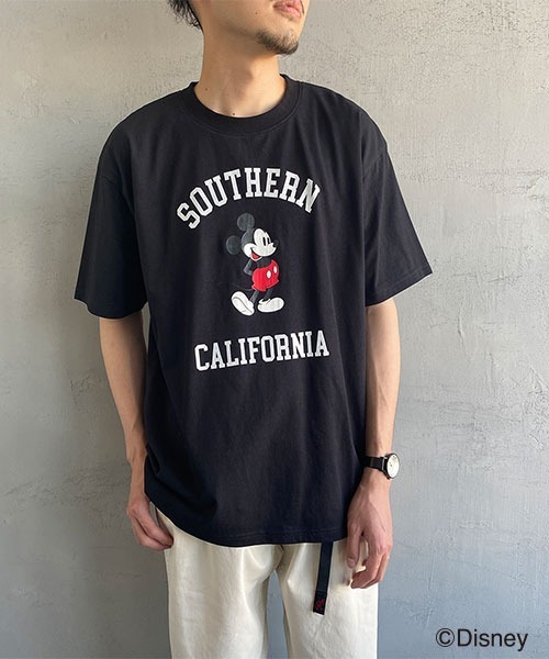 JEANS FACTORY （ジーンズファクトリー）の「[DISNEY/ディズニー] 別注 アーチロゴプリントTシャツ/ミッキーマウス（Tシャツ/カットソー・レディース・ブラック/ホワイト・L/XL/M）」の13枚目の写真