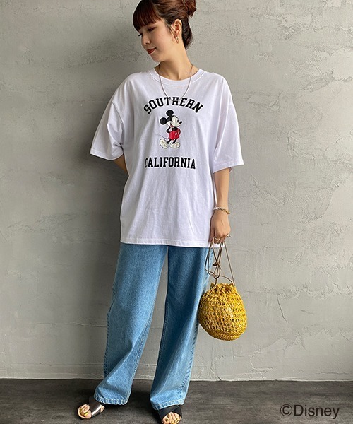 セール】[DISNEY/ディズニー] 別注 アーチロゴプリントTシャツ