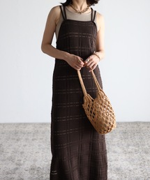 ap retro | 透かし編みニットロングデザインキャミワンピース(ワンピース)