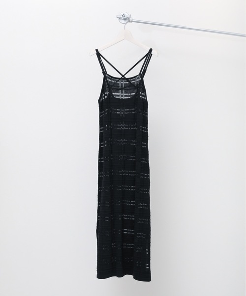 ap retro（アプレトロ）の「透かし編みニット ロングデザインキャミワンピース（ワンピース・レディース・ブラック/ブラウン/アイボリー・FREE）」の17枚目の写真