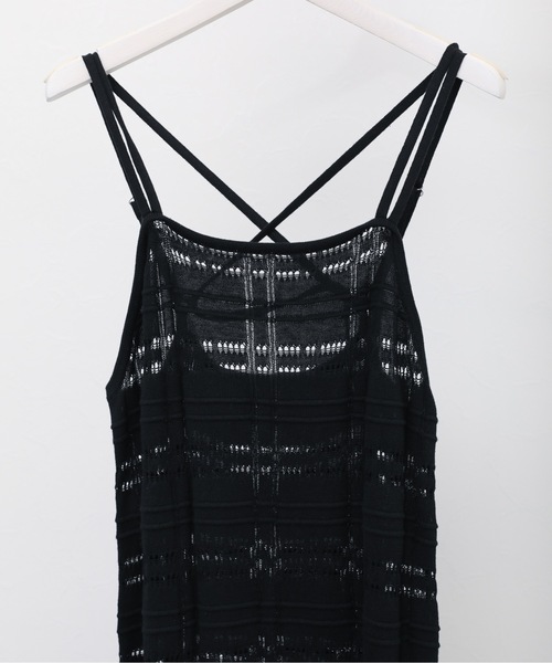 ap retro（アプレトロ）の「透かし編みニット ロングデザインキャミワンピース（ワンピース・レディース・ブラック/ブラウン/アイボリー・FREE）」の19枚目の写真