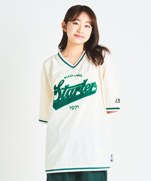 STARTER（スターター）の「JE-STARTER.リブラインプルオーバー（Tシャツ/カットソー・メンズ・ホワイト/ブラック/グリーン・M/L）」の2枚目の写真