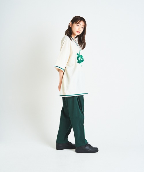 STARTER（スターター）の「JE-STARTER.リブラインプルオーバー（Tシャツ/カットソー・メンズ・ホワイト/ブラック/グリーン・M/L）」の14枚目の写真