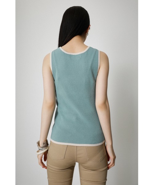 BICOLOR PIPING KNIT TANK TOP/バイカラーパイピングニット