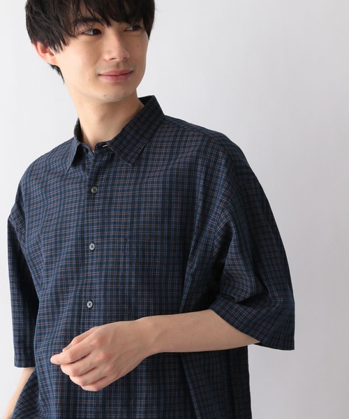 GLOBAL WORK(グローバルワーク)の「シアドビーチェックシャツ/276100(シャツ/ブラウス・メンズ・スカイブルー/ダークブラウン/ネイビー/ライトベージュ・SMALL/MEDIUM/LARGE/X-LARGE)」の4枚目の写真