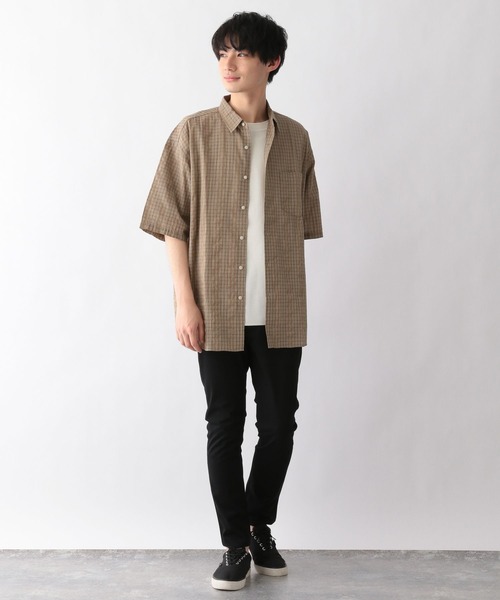 GLOBAL WORK(グローバルワーク)の「シアドビーチェックシャツ/276100(シャツ/ブラウス・メンズ・スカイブルー/ダークブラウン/ネイビー/ライトベージュ・SMALL/MEDIUM/LARGE/X-LARGE)」の15枚目の写真