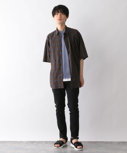 GLOBAL WORK(グローバルワーク)の「シアドビーチェックシャツ/276100(シャツ/ブラウス・メンズ・スカイブルー/ダークブラウン/ネイビー/ライトベージュ・SMALL/MEDIUM/LARGE/X-LARGE)」の21枚目の写真