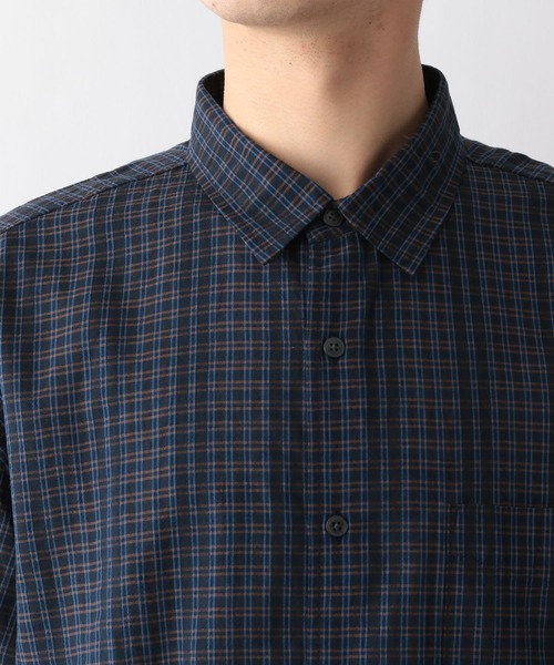 GLOBAL WORK(グローバルワーク)の「シアドビーチェックシャツ/276100(シャツ/ブラウス・メンズ・スカイブルー/ダークブラウン/ネイビー/ライトベージュ・SMALL/MEDIUM/LARGE/X-LARGE)」の6枚目の写真