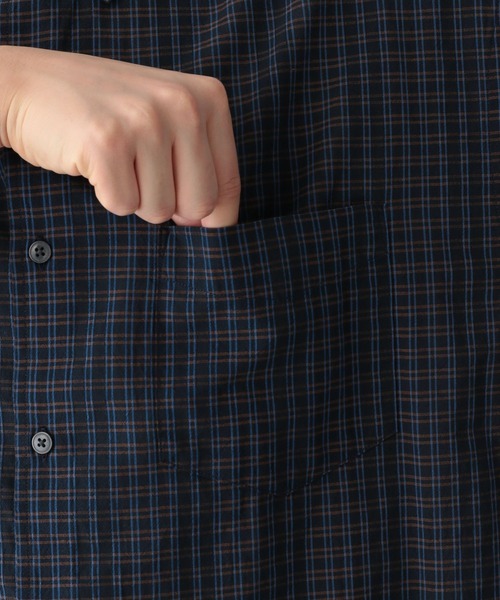 GLOBAL WORK(グローバルワーク)の「シアドビーチェックシャツ/276100(シャツ/ブラウス・メンズ・スカイブルー/ダークブラウン/ネイビー/ライトベージュ・SMALL/MEDIUM/LARGE/X-LARGE)」の9枚目の写真