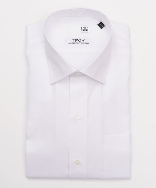 【セール】TESTAスマートドレスシャツ＜オックスホワイト＞（ビジネスシャツ）｜BRICK & SONS（ブリックアンドサンズ）