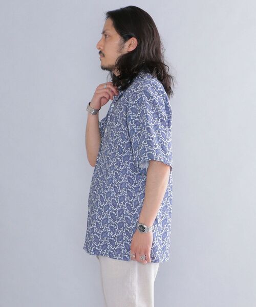 SHIPS（シップス）の「SHIPS: テンセル 総柄プリント オープンカラー