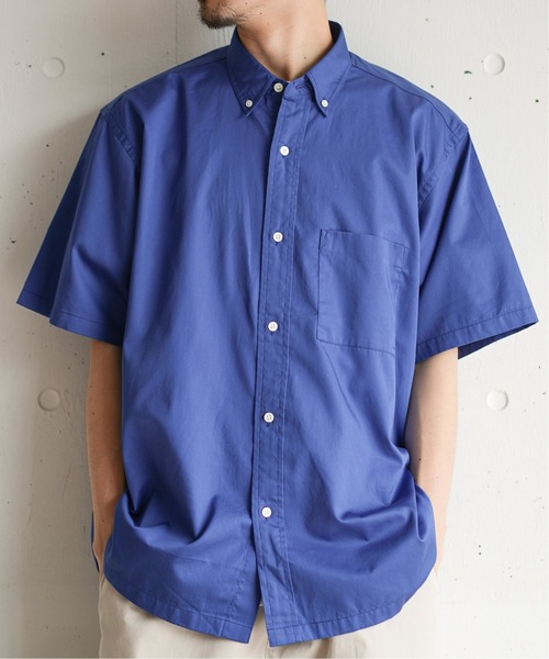 417 EDIFICE(フォーワンセブンエディフィス)の「【ESSENTIAL / エッセンシャル】ボタンダウン ショートスリーブ シャツ(シャツ/ブラウス・メンズ・ホワイト/サックスブルー/ブルー系その他/その他7/その他10/その他16・MEDIUM/LARGE/SMALL)」の3枚目の写真