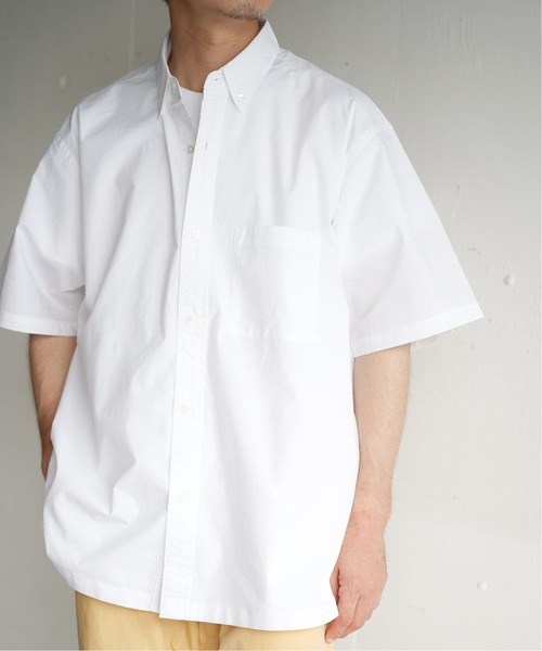 417 EDIFICE(フォーワンセブンエディフィス)の「【ESSENTIAL / エッセンシャル】ボタンダウン ショートスリーブ シャツ(シャツ/ブラウス・メンズ・ホワイト/サックスブルー/ブルー系その他/その他7/その他10/その他16・MEDIUM/LARGE/SMALL)」の9枚目の写真