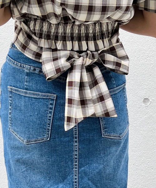 TORTE（トルテ）の「カシュクールバックリボントップス（シャツ/ブラウス・レディース・ホワイト/ブラック/パープル/レッド・FREE）」の6枚目の写真