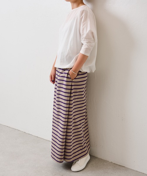 BEARDSLEY(ビアズリー)の「【OT】珍しいパープルボーダースカート(スカート・レディース・モカ・FREE)」の19枚目の写真