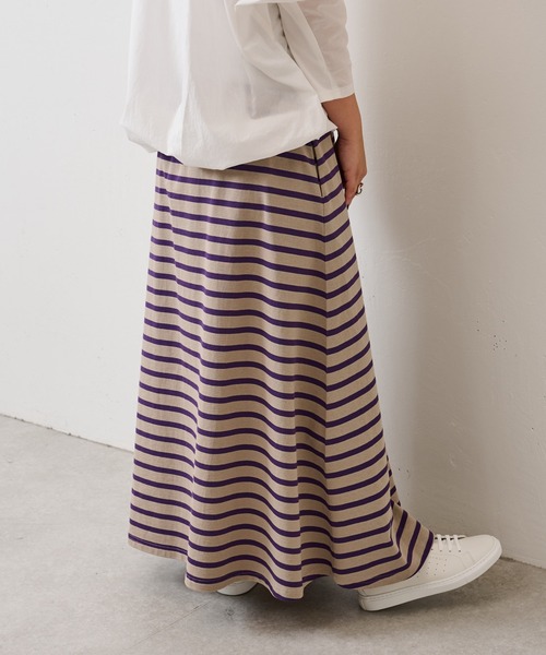 BEARDSLEY(ビアズリー)の「【OT】珍しいパープルボーダースカート(スカート・レディース・モカ・FREE)」の12枚目の写真