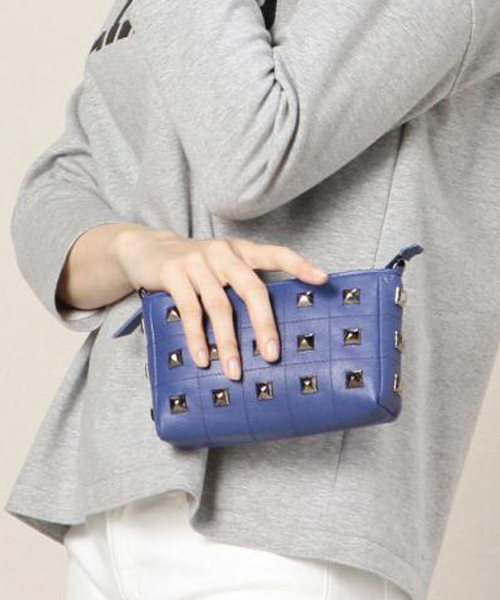 ROSE BUD（ローズバッド）の「 B145035 LAMB LEATHER STUDS POCHETTE（ショルダーバッグ・レディース・パープル/ブラック・ONE SIZE）」の11枚目の写真