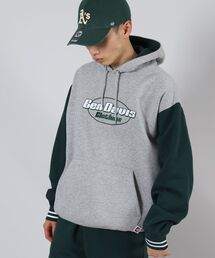 BEN DAVIS（ベンデイビス）の「【BEN DAVIS(ベンデイビス)】CIRCUIT BI-COLOR HOODIE / 配色 サガラ刺繍 バックプリント リブライン スウェット パーカー（パーカー・メンズ）」