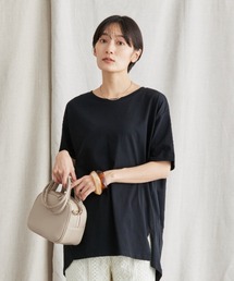 AMERICAN HOLIC | バックドレープ半袖カットチュニック(Tシャツ/カットソー)