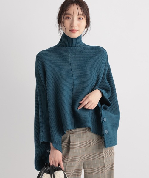 ANN DEMEULEMEESTER ニット ポンチョ アシンメトリー 38 ANN DEMEULEMEESTER ニット ポンチョ アシンメトリー 38