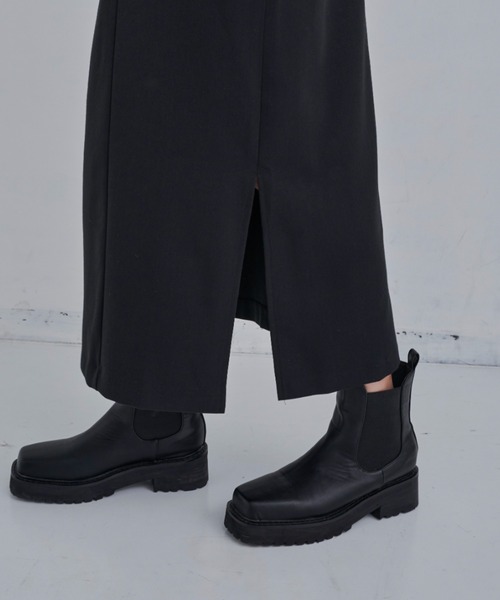 CLEARIMPRESSION （クリアインプレッション）の「【長さ調整可能】サスペンダーナローワンピース（ワンピース・レディース・ブラック/グレー・FREE）」の5枚目の写真