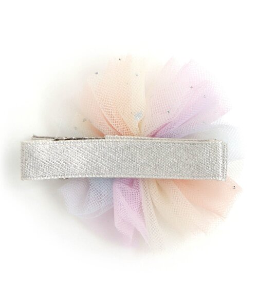 apres les cours（アプレレクール）の「チュール&ビースヘアクリップ（バレッタ/ヘアクリップ・キッズ・ピンク/アイボリー/レインボー/サーモンピンク・FREE）」の9枚目の写真