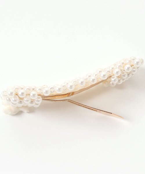 apres les cours（アプレレクール）の「チュール&ビースヘアクリップ（バレッタ/ヘアクリップ・キッズ・ピンク/アイボリー/レインボー/サーモンピンク・FREE）」の12枚目の写真