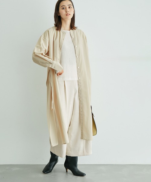 ROPE'(ロペ)の「【秋の新作】マルチWAYボザムシャツワンピース(シャツワンピース・レディース・ベージュ/オリーブ/ブラック・38)」の2枚目の写真