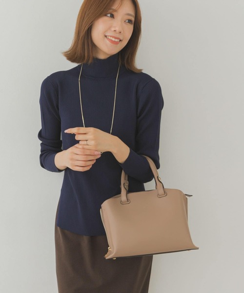 RODE SKO（ロデスコ）の「プチテープショルダー軽量トートバッグ（トートバッグ・レディース・グレー系その他/ブラック・ONE）」の6枚目の写真