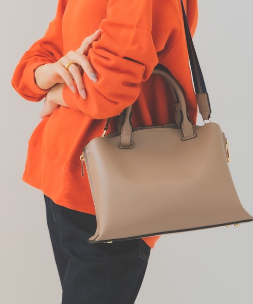 RODE SKO（ロデスコ）の「プチテープショルダー軽量トートバッグ（トートバッグ・レディース・グレー系その他/ブラック・ONE）」の12枚目の写真