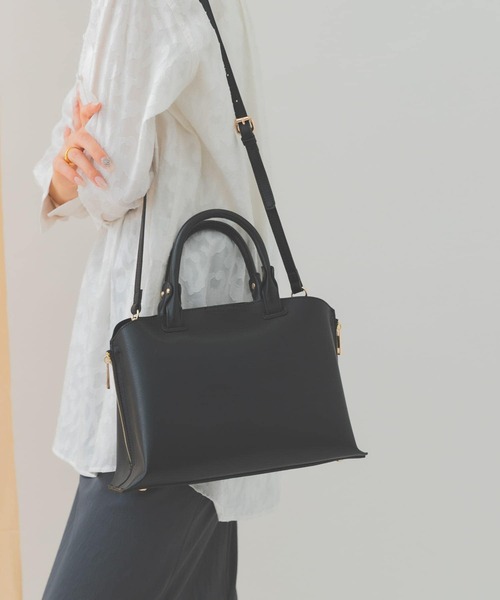 RODE SKO（ロデスコ）の「プチテープショルダー軽量トートバッグ（トートバッグ・レディース・グレー系その他/ブラック・ONE）」の13枚目の写真