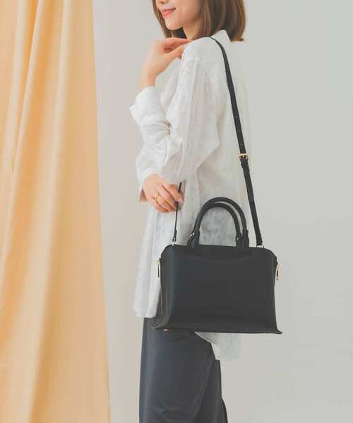 RODE SKO（ロデスコ）の「プチテープショルダー軽量トートバッグ（トートバッグ・レディース・グレー系その他/ブラック・ONE）」の19枚目の写真