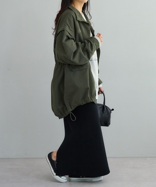 DISCOAT（ディスコート）の「【2WAY】オーバーサイズモッズコート（モッズコート・レディース・ブラック/カーキ・FREE）」の7枚目の写真