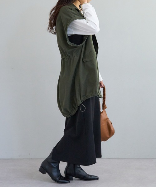 DISCOAT（ディスコート）の「【2WAY】オーバーサイズモッズコート（モッズコート・レディース・ブラック/カーキ・FREE）」の17枚目の写真