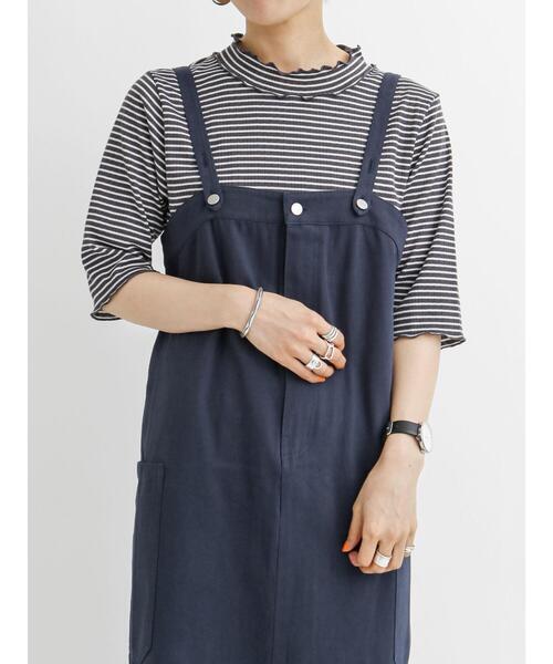 Samansa Mos2 blue（サマンサモスモスブルー）の「◎タイトロングジャンスカ（ワンピース・レディース・ブラウン/ネイビー/ブラック・ﾌﾘ-）」の21枚目の写真