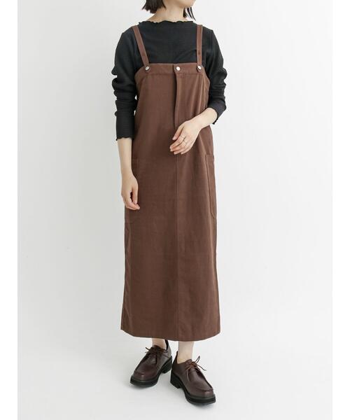 Samansa Mos2 blue（サマンサモスモスブルー）の「◎タイトロングジャンスカ（ワンピース・レディース・ブラウン/ネイビー/ブラック・ﾌﾘ-）」の22枚目の写真