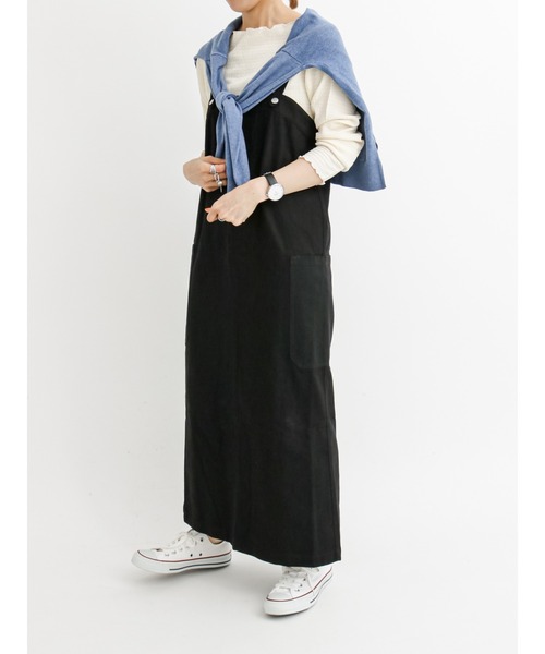 Samansa Mos2 blue（サマンサモスモスブルー）の「◎タイトロングジャンスカ（ワンピース・レディース・ブラウン/ネイビー/ブラック・ﾌﾘ-）」の4枚目の写真
